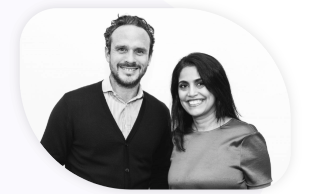 Ginger Dhaliwal and Christophe Garnier, Upflex cofounders